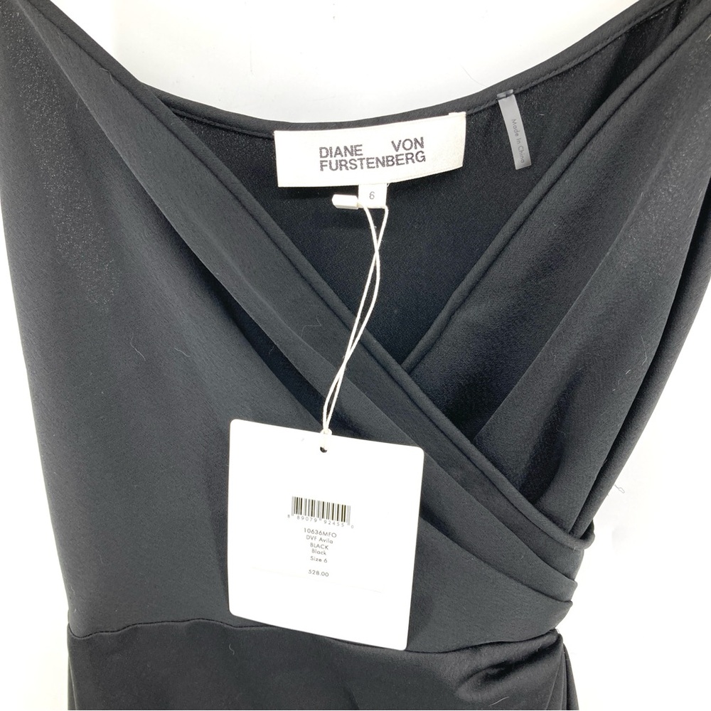Diane Von Furstenberg Avila Black Wrap Dress - Picture 8 of 16